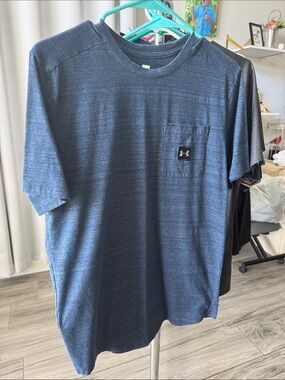 Hurley Men's Heather Blue Short-Sleeve Pocket Tee New Without Tag
